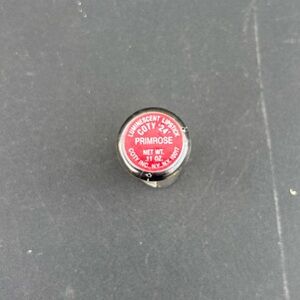 Coty ‘24’ Creme Lipstick Primrose Color .11 oz Vintage Vanity Gold Tone Tube